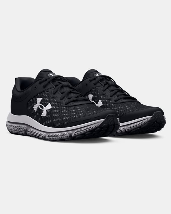 Men's UA Charged Assert 10 Wide (6E) Running Shoes, Black, pdpMainDesktop image number 3
